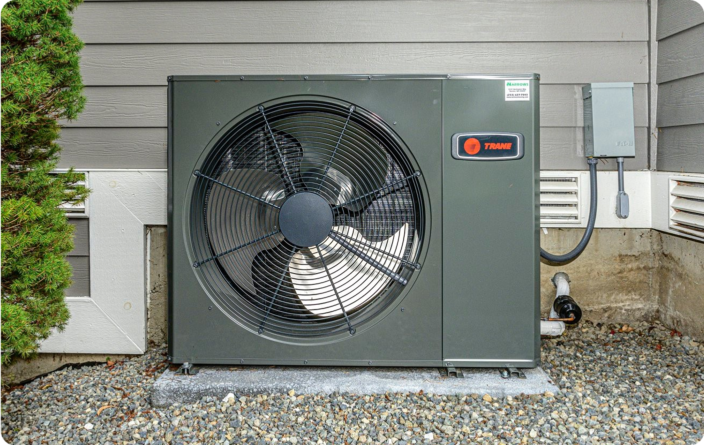 An installed Trane unit